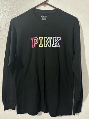 Victoria Secret PINK Campus Rainbow Bright Tee Shirt Loose Fit Womens XS